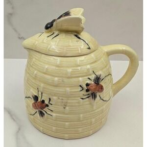 1940's-1950's Vintage Ceramic Behive Pitcher/Lid  Honey Skep Pottery (#2039)